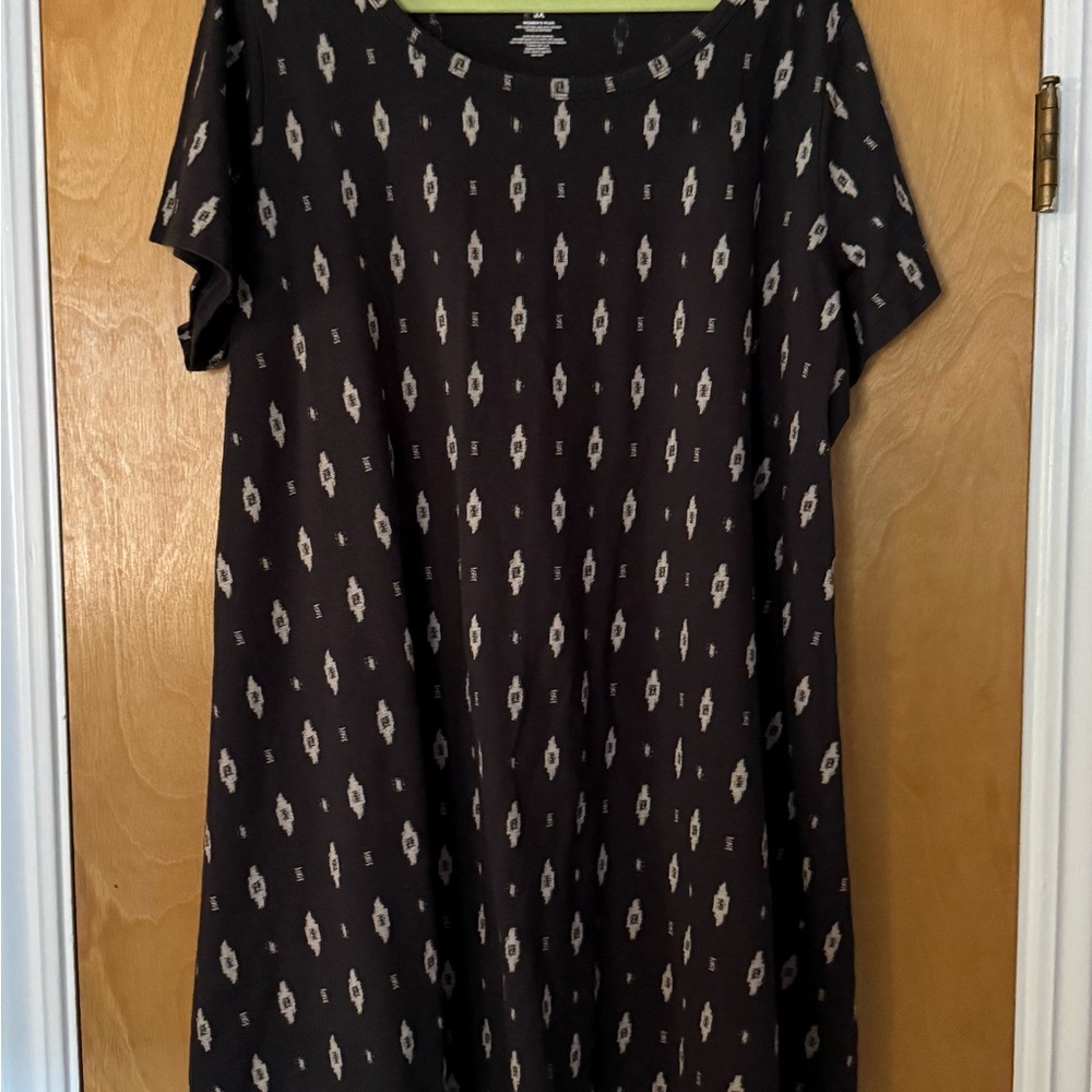 Black and Tan Patterned Dress